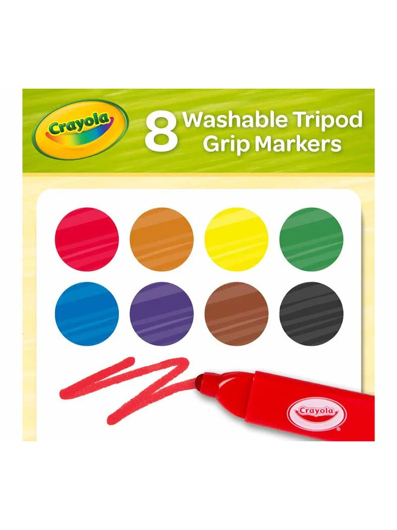 Crayola Washable Tripod Grip Markers - 8 Count - Image 4