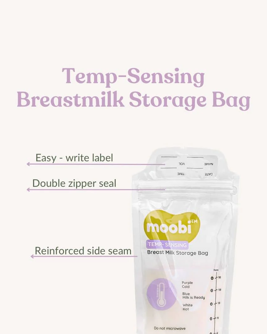 Moobi Temp Sensing Milk Storage Bag 60z/180ml BPA/BPS Free - 30pcs - Image 3